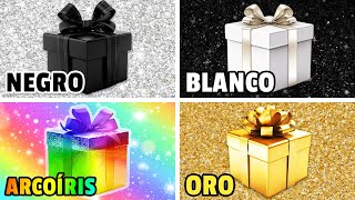 Elige 1 Regalo de 4 🎁🌈🖤🤍👑 Choose Your Gift  Desafío de 4 Cajas de Regalo 🍀 [upl. by Inatsed]