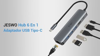 JESWO Hub 6 En 1 Adaptador USB Tipo C  NC602 [upl. by Remled]