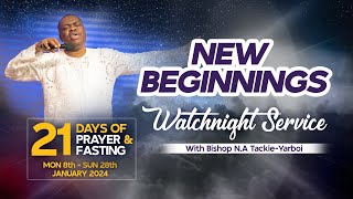 New Beginnings Watchnight Service  Bishop NA Tackie Yarboi  VBCI  Dominion  31122023 [upl. by Adnopoz]