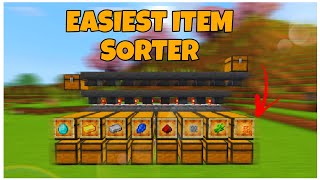 MINECRAFT EASY AUTOMATIC ITEM SORTING SYSTEM 121 [upl. by Odlabu17]