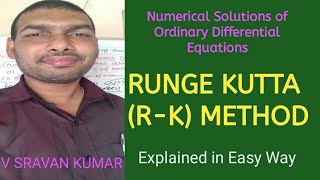 RUNGE KUTTA METHOD in telugu numerical solutions of ODE Related [upl. by Eiramnwad]