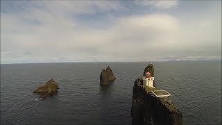 Incredible video from the stunning Þrídrangar lighthouse [upl. by Allista]