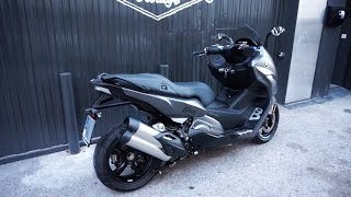 2016 BMW C650 Sport  Satin Dark Grey Full wrap [upl. by Natsreik]