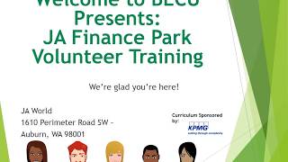 JA Finance Park Volunteer Training [upl. by Aesoh886]