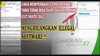 Urgent  Cara merperbaiki Corel Draw X7 tidak bisa Save Print dan Ekspor [upl. by Sacks]