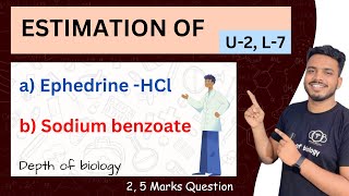 estimation of sodium benzoate and ephedrine hcl  estimation of sodium benzoate pharmacy sgsir [upl. by Mirabel777]