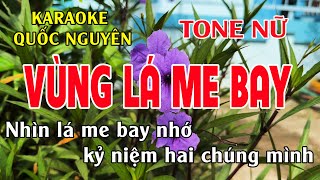 Karaoke Vùng Lá Me Bay Tone Nữ Quốc Nguyên [upl. by Ynnod124]