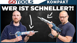 Duell der Kartuschenpressen  AKKU VS mechanischer Betrieb  BOSCH GCG 18V310 im Test [upl. by Hameean]