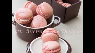 Strawberry Swirl Macarons with Créme Fraîche Filling [upl. by Burkle]