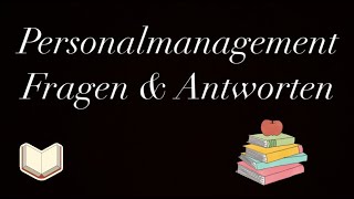 Personalmanagement Fragen amp Antworten [upl. by Nahsin310]