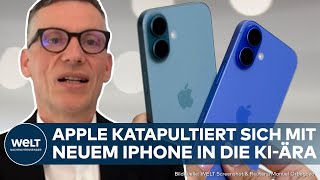 APPLE TechGigant setzt mit neuem iPhone 16 auf KI KlappSmartphone könnte künftig folgen [upl. by Norry]