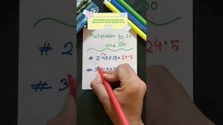 Decimals multiplied by 10 amp 100 fun math easytrick decimals shorts viralvideo viralshorts [upl. by Elinnet]