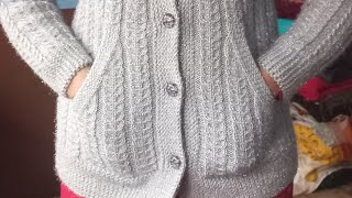 How to make side pocket on Ladies sweater part 2 side pocket bunne tarika In Nepali [upl. by Lleraj]