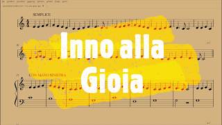 Inno alla Gioia  Spartito gratis per pianoforte facile [upl. by Agneta]