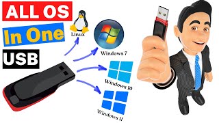 How to Create a MultiOS Bootable One USB Drive for Windows 10 Windows 11 and Linux [upl. by Oznarol544]