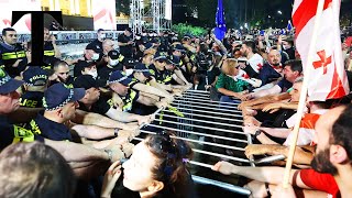 LIVE Georgia protesters face off with police in Tblisi [upl. by Haraf]