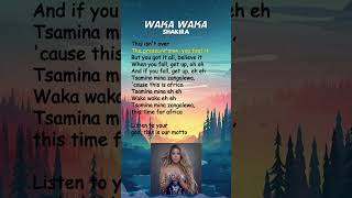 Shakira  Waka Waka Lyrics shorts [upl. by Ennoirb]