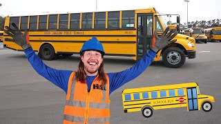 Handyman Hal learns about School Bus  School Bus for Kids [upl. by Sualkin]