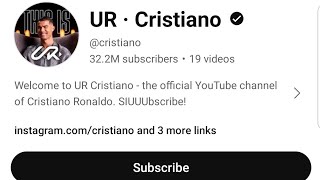 UR Cristiano Ronaldo YT Channel Makes World Record I Siuuubscribe [upl. by Raynold]