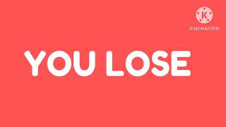 YOU LOSE GAME OVER LOGO [upl. by Fredenburg]