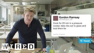 Gordon Ramsay Answers Cooking Questions From Twitter  Tech Support  WIRED [upl. by Thirion]