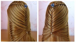 TUTO 🌻 Belle coiffure facile à faire cheveux longs tresse cascade 🌻 Coiffure pour fille [upl. by Eaneg715]