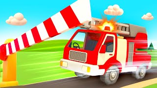 Street vehicles need a tunnel Helper cars save the day Full episodes of car cartoons for kids [upl. by Anhpad]