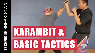 KARAMBIT amp BASIC TACTICS in FILIPINO MARTIAL ARTS  Kali  Arnis  Eskrima [upl. by Noirb]