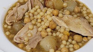 طريقة تحضير وصفة المغربية بالدجاج بخطوات سهلة Best Lebanese Chicken Moghrabieh Recipe [upl. by Domph]