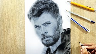 Drawing Thor  pencil sketch [upl. by Sherburne]