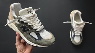 How To Lace Up Loose New Balance 990 [upl. by Lanna]