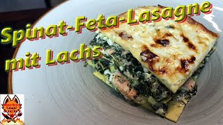 SpinatFetaLasagne mit Lachs [upl. by Heim]