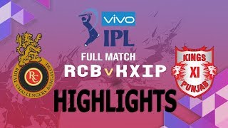 IPL 2019 Full Highlights • RCB vs KXIP Full Match Highlights Today [upl. by Litch]