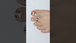 Pedicure at home footnailart toenailart foot feetnail diynaildesigns toe naildesigns art [upl. by Ttiwed]