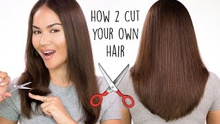 How To Cut Your Own Hair l DIY HAIRCUT TUTORIAL  Maryam Maquillage [upl. by Amehsat]