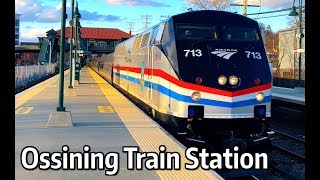 ⁴ᴷ Metro North and Amtrak Action at Ossining [upl. by Anatollo234]