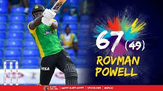 Rovman Powell shows his CLASS against Trinbago Knight Riders  CPL 2022 [upl. by Ettenil]