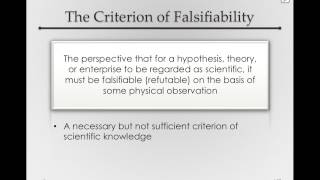 The Criterion of Falsifiability Module 1 1b 2 [upl. by Inoliel638]