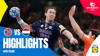 This was their last chance 😔  Norway vs Netherlands  Highlights  Mens EHF EURO 2024 [upl. by Ecirbaf]