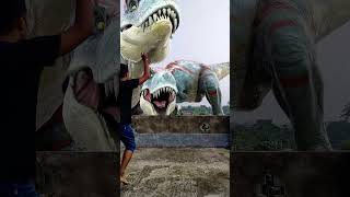 TRex Dinosaur Fighting In Jurassic World  Vfx Park  youtubeshorts shorts vfx [upl. by Kcirdneked]