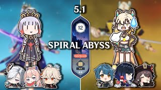 Genshin Impact  Spiral Abyss 51  Floor 12  Ayaka Freeze x Xilonen [upl. by Aihtebat]