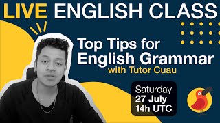 Cambly Live – Top Tips for English Grammar [upl. by Misty]