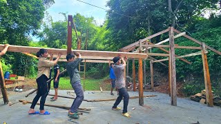 Journey to help KONG family rebuild CABIN in new resettlement area Grow lots of vegetables [upl. by Eintihw233]