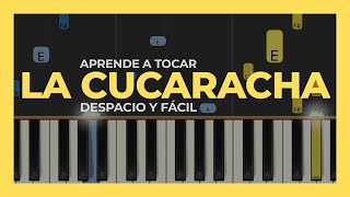 LA CUCARACHA tutorial de piano FÁCIL para principiantes en Do C [upl. by Lledualc758]