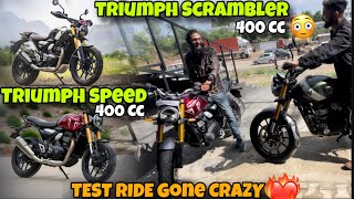 speed 400 vs scrambler 400x  full vlog  compared between two 400cc triumph india speed400 bike [upl. by Hoang]