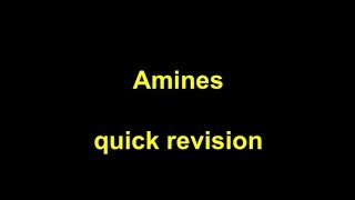 Quick Revision  Amines [upl. by Shields]