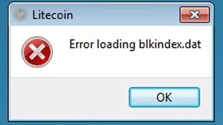 Litecoin wallet blkindexdat error  easy fix [upl. by Kaja]