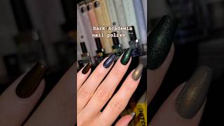 This nail polish graduated🎓 NEW formulas in different lighting💡 Dark Academia Holo Taco [upl. by Wayland866]