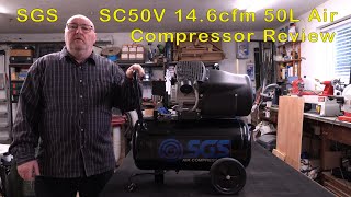 SGS SC50V 146cfm 50L Compressor Review Clarke Raider Airmaster Tiger [upl. by Allsun]