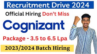 Cognizant Recruitment 2024  Cognizant Off Campus Drive 2024  Cognizant Freshers Hiring 2023 Batch [upl. by Bamberger]